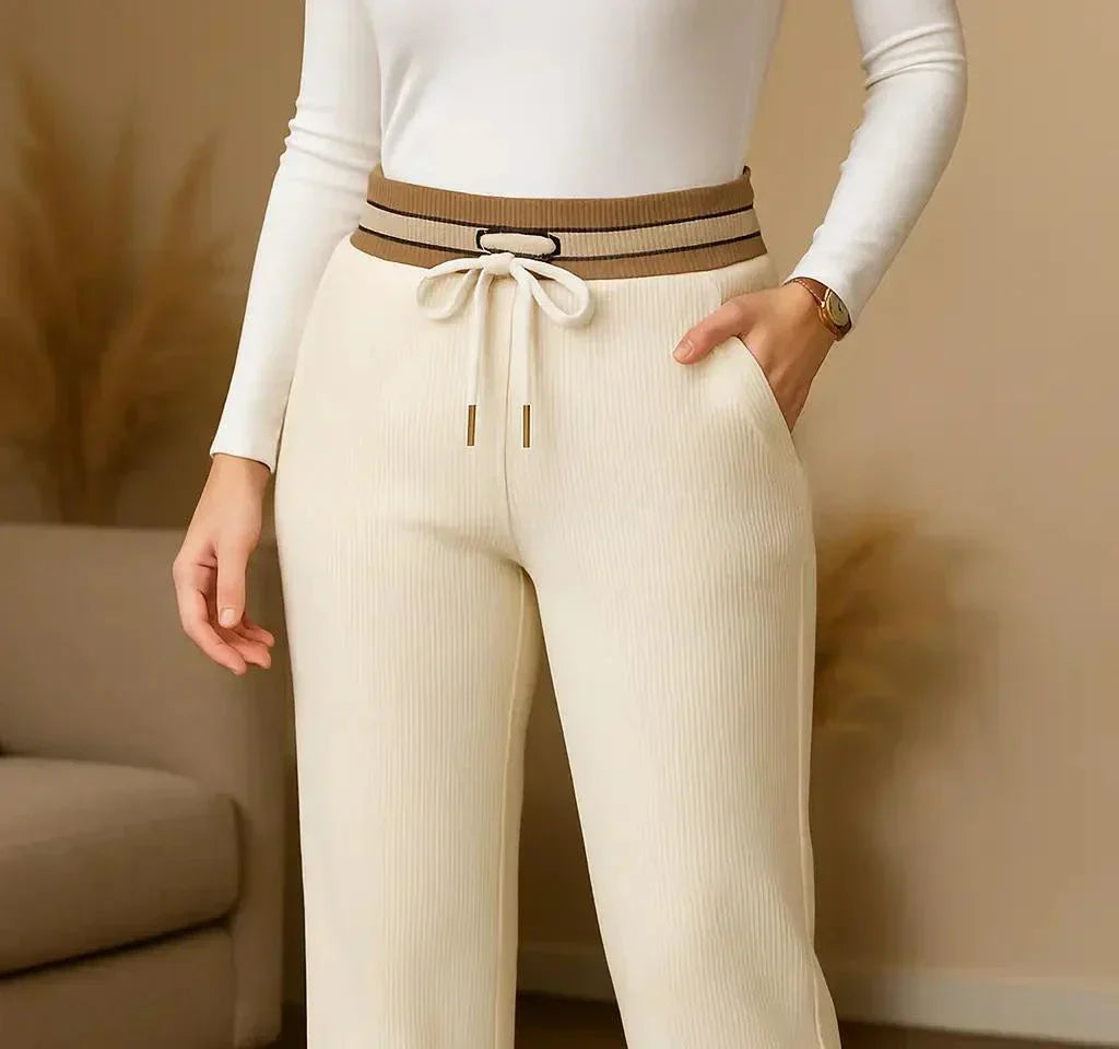 [Llevá 3, ¡Pagá Solo 2!] Kit de 3 Pantalones Femeninos Olina de Terciopelo (66% Rayón, 29% Nailon, 5% Elastano)