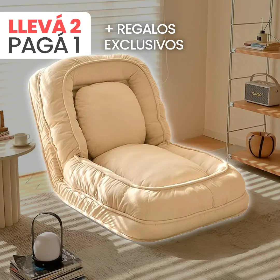 [LLEVÁ 2, PAGÁ 1] Sillón Cama Reclinable de Algodón 5 en 1 + REGALOS: Almohadas Cushion